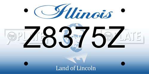 Z8375Z Illinois License Plate