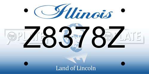 Z8378Z Illinois License Plate
