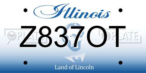 Z837OT Illinois License Plate