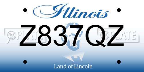 Z837QZ Illinois License Plate