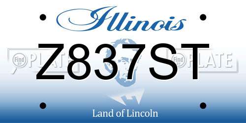 Z837ST Illinois License Plate
