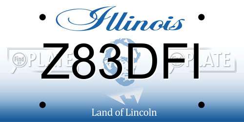 Z83DFI Illinois License Plate