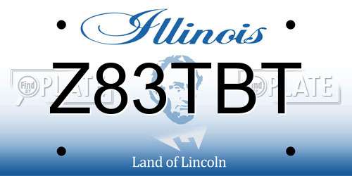 Z83TBT Illinois License Plate