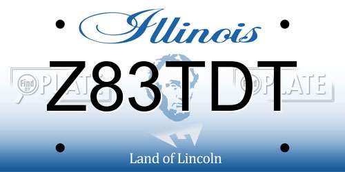 Z83TDT Illinois License Plate