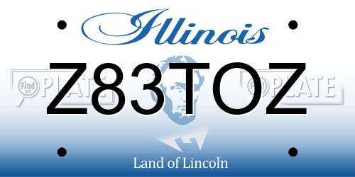 Z83TOZ Illinois License Plate