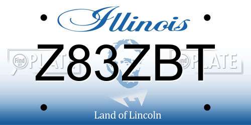 Z83ZBT Illinois License Plate