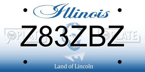 Z83ZBZ Illinois License Plate