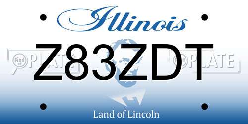 Z83ZDT Illinois License Plate