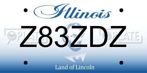 Z83ZDZ Illinois License Plate