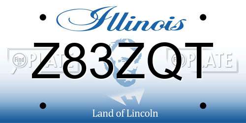 Z83ZQT Illinois License Plate