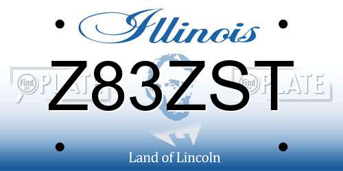 Z83ZST Illinois License Plate