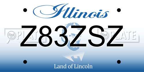 Z83ZSZ Illinois License Plate