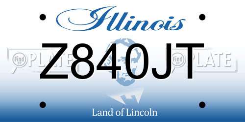 Z840JT Illinois License Plate