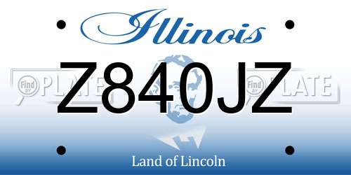 Z840JZ Illinois License Plate