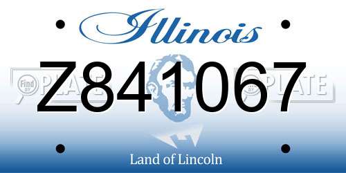 Z841067 Illinois License Plate