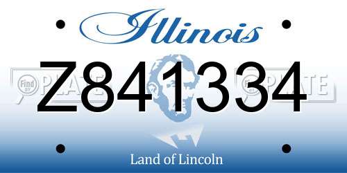 Z841334 Illinois License Plate