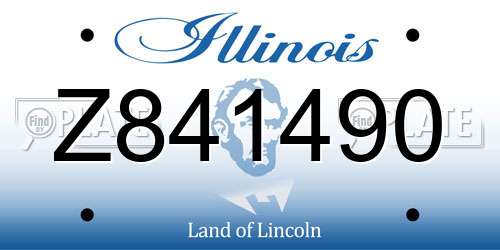 Z841490 Illinois License Plate