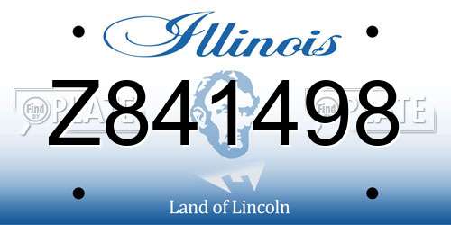 Z841498 Illinois License Plate