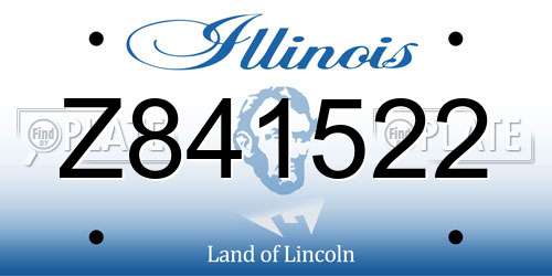 Z841522 Illinois License Plate