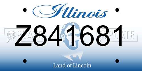 Z841681 Illinois License Plate