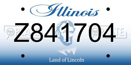 Z841704 Illinois License Plate