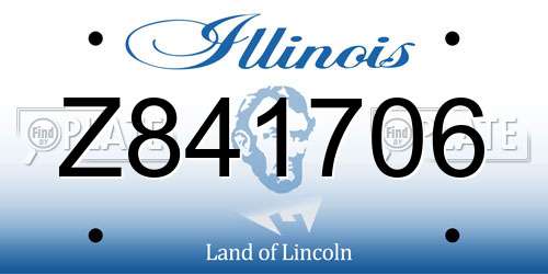 Z841706 Illinois License Plate