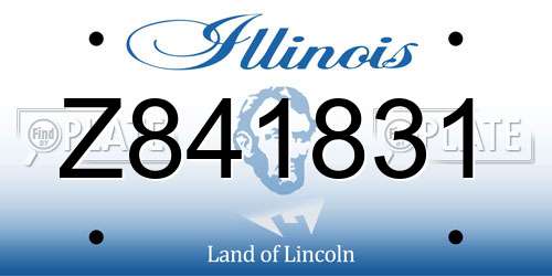 Z841831 Illinois License Plate