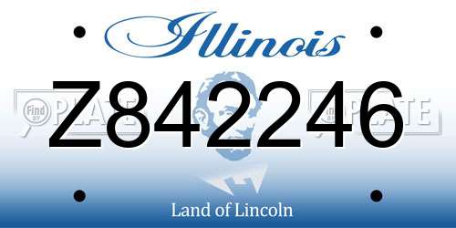 Z842246 Illinois License Plate