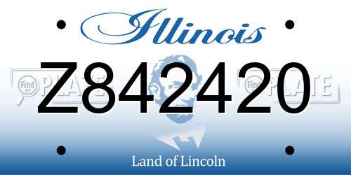 Z842420 Illinois License Plate