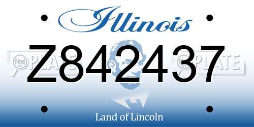 Z842437 Illinois License Plate