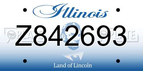 Z842693 Illinois License Plate