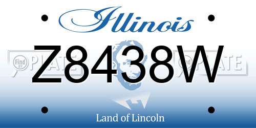 Z8438W Illinois License Plate