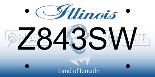 Z843SW Illinois License Plate