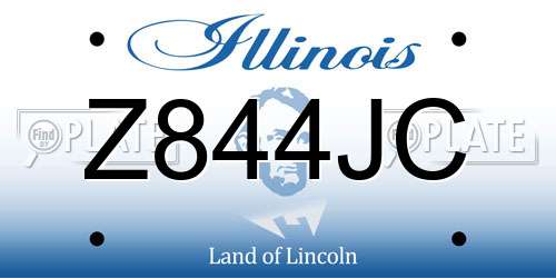 Z844JC Illinois License Plate