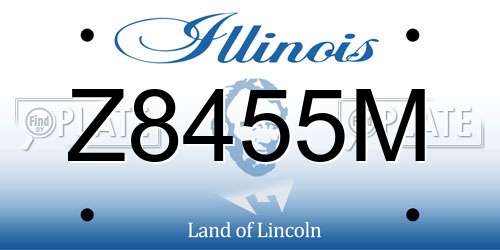 Z8455M Illinois License Plate