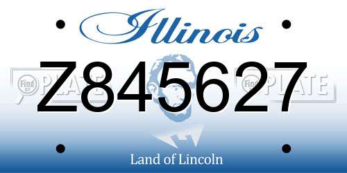 Z845627 Illinois License Plate