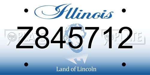 Z845712 Illinois License Plate