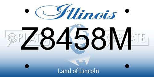 Z8458M Illinois License Plate