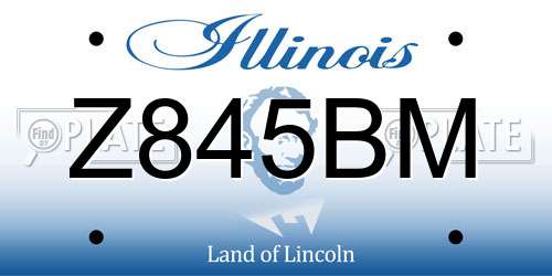 Z845BM Illinois License Plate