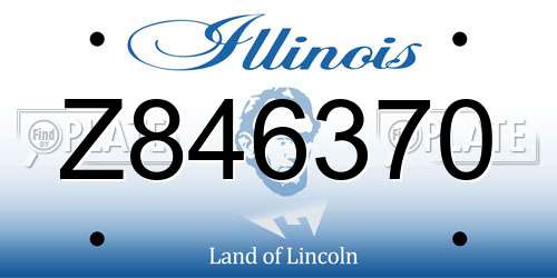 Z846370 Illinois License Plate