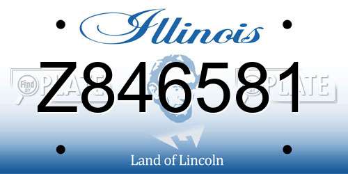 Z846581 Illinois License Plate