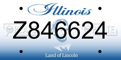 Z846624 Illinois License Plate
