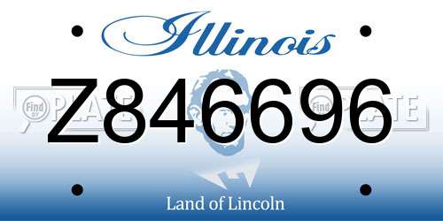 Z846696 Illinois License Plate