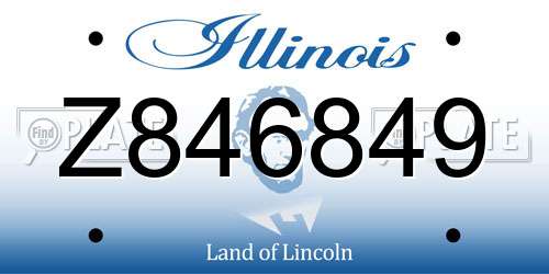 Z846849 Illinois License Plate