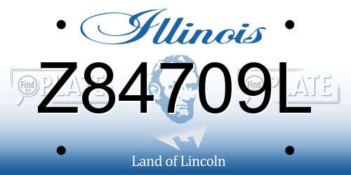 Z84709L Illinois License Plate