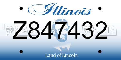 Z847432 Illinois License Plate