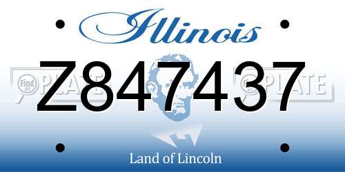 Z847437 Illinois License Plate