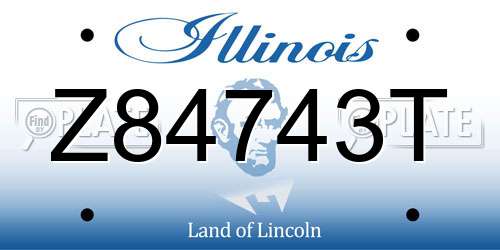 Z84743T Illinois License Plate