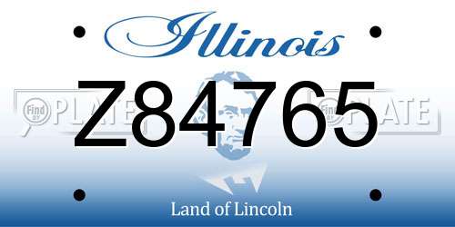 Z84765 Illinois License Plate