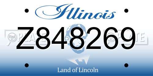 Z848269 Illinois License Plate